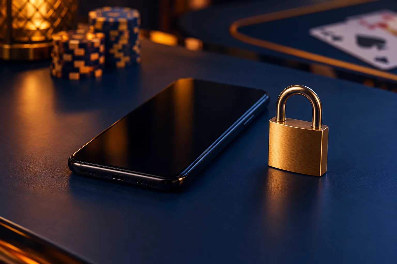 Phone and padlock for the Buumi registration guide